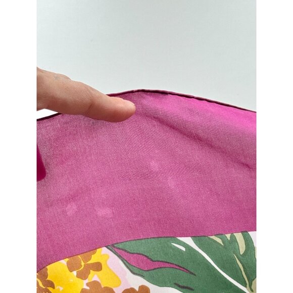 Vintage Unbranded Purple Yellow Rose Floral Silk Habotai 33" x 33" Square Scarf - Picture 12 of 16